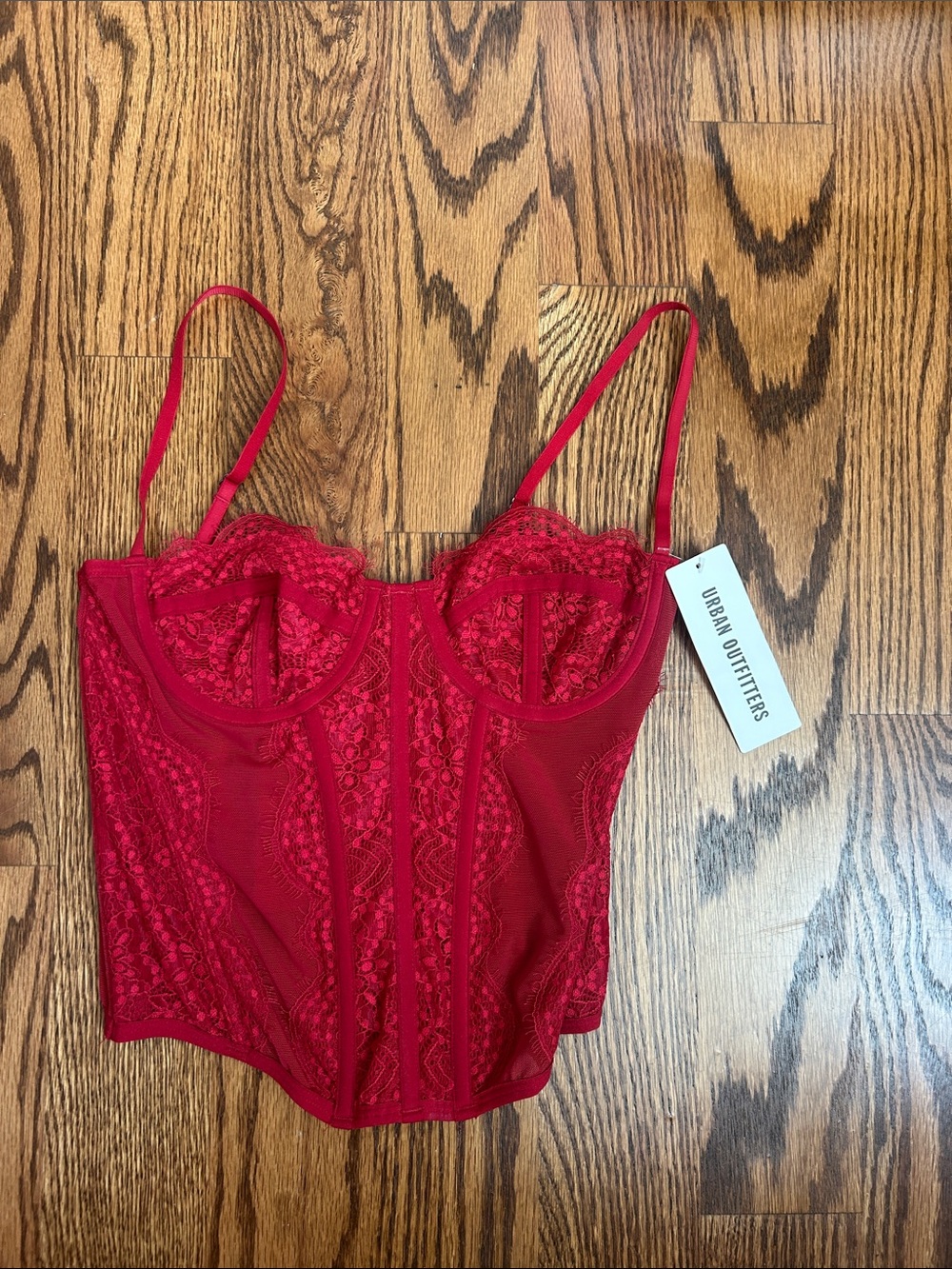 NWT Urban Outfitters Modern Love Red Corset Top